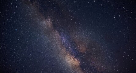 Fototapeta premium Sky illuminated by the Milky Way and sparkling stars in deep space