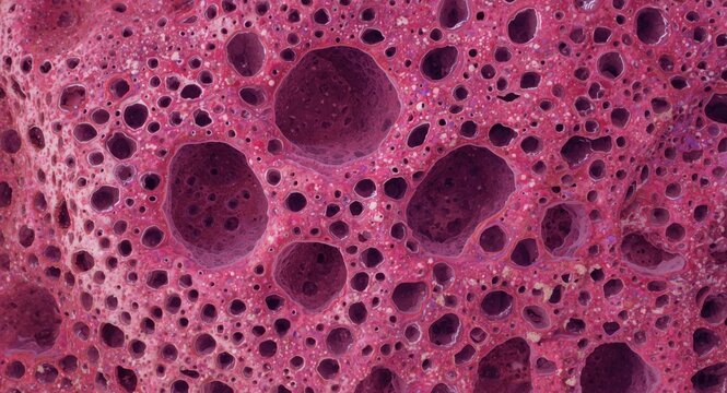 Image of bone marrow revealing reactive hyperplasia with megakaryocyte and plasma cell rise