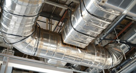 Building ventilation ducts showing installation errors and gaps