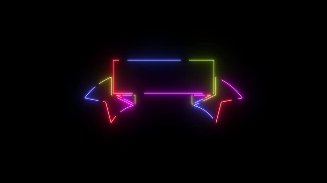 Animated Neon Line Icon Loop &ndash; Futuristic Glowing Minimal Design
