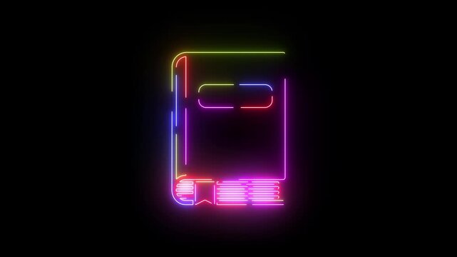 Animated Neon Line Icon Loop &ndash; Futuristic Glowing Minimal Design