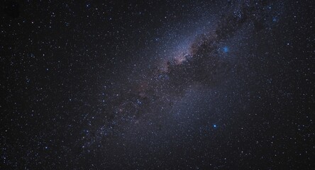 Fototapeta premium Astrophotography close up showing the Milky Way galaxy with glittering stars and visible space dust particles