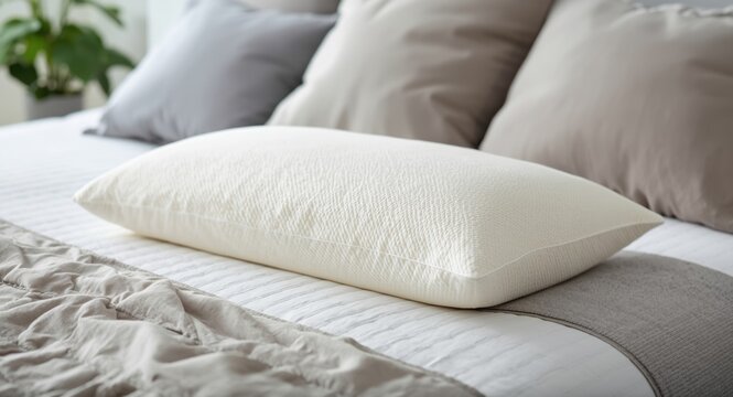 Memory foam orthopedic pillow designed for comfort on soft viscose bedding