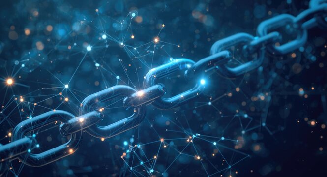 SEO link building conceptual chain showing website connectivity strategies