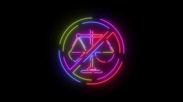 Animated Neon Line Icon Loop &ndash; Futuristic Glowing Minimal Design