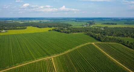 Fototapeta premium Mato Grosso agriculture boosted by large scale soybean plantations