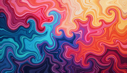 Obraz premium Colorful abstract swirl pattern in vibrant hues 