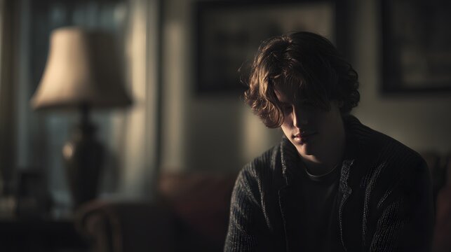 Peter in a moment where fear quietly overcomes his earlier courage, posture slightly withdrawn, calm yet tense environment, soft directional lighting creating depth, medium shot with a 50mm lens, emot