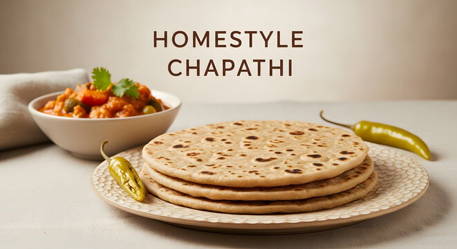 Authentic Homestyle Soft Chapathi and Curry