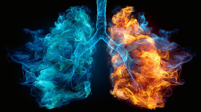 Pulmones con humo