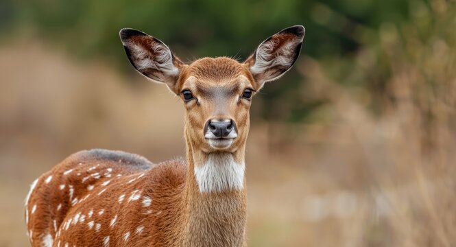 Sika deer captured with detailed fur texture