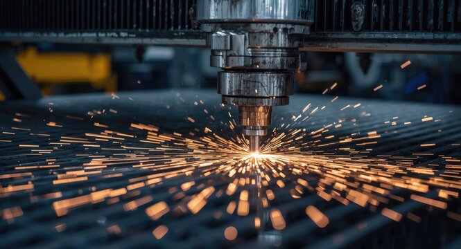 Metal cutting by automated high pressure water jet device