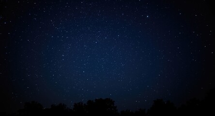 Fototapeta premium Quiet night under a sparkling harvest moon and scattered starlight