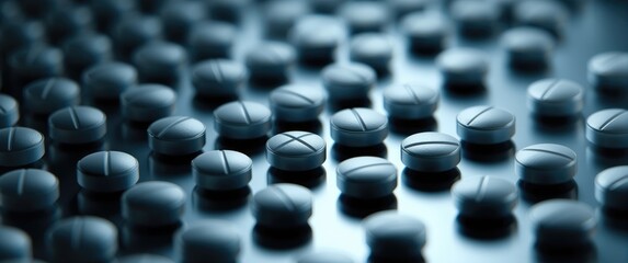 Fototapeta premium Montelukast tablets displayed with free space for medical labeling