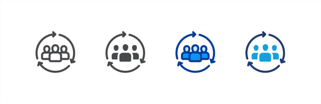 Inclusion icon multiple style collection. Vector illustration.