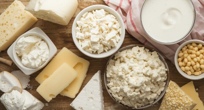 Nutrient dense dairy varieties such as cottage cheese milk and cheese with casein and lactose composition