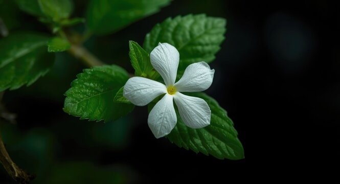 Flowering Brahmi Bacopa monnieri herb utilized in traditional cognitive function care
