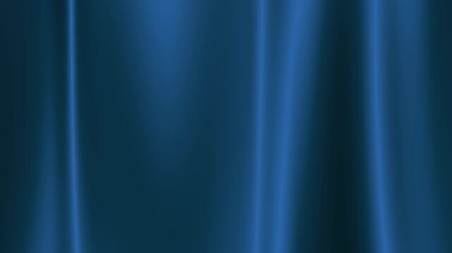 silky smooth dark azure blue satin vertical draped curtain moving slowly in a very light subtle breeze with a rich opulent expensive texture with a hint of glamour 4K animation