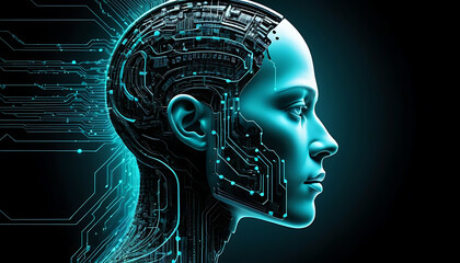 Obraz premium Advanced Artificial Intelligence Technology Representations: A Comprehensive Textual and Visual Depiction of AI Systems, Neural Networks, Machine Learning Models, and Smart Automation