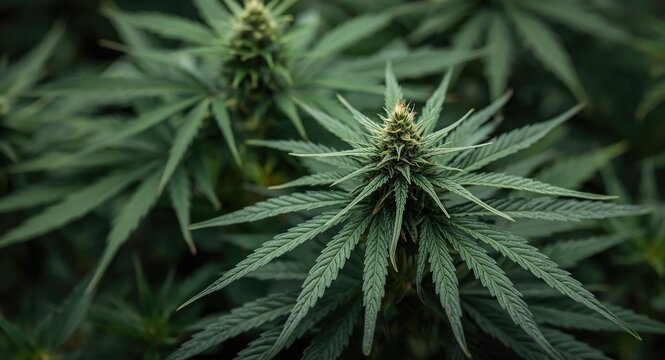 Natural CBD oil acquired from marijuana plants via herbal processing