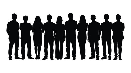 A group of people standing together in silhouette © SILHUETTECHEMBER