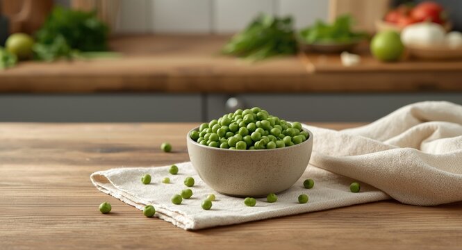Fresh green peas and bright golden Lima beans in a bowl for wholesome meals