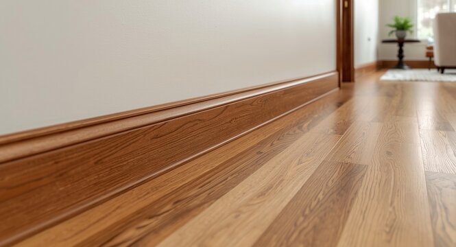 Decorative wooden baseboards in multiple shades suited to various floor surfaces