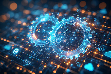 Obraz premium Cloud Data Center and Storage Architecture Enabling Scalable Infrastructure, High Availability, and Secure Distributed Data Management