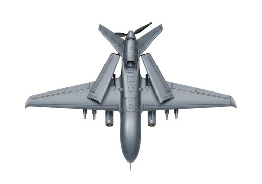 Detailed view of a military jet aircraft from the rear perspective