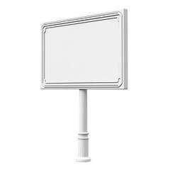 Fototapeta premium Blank Directional Road Signs on Metal Post isolated on white or transparent png background