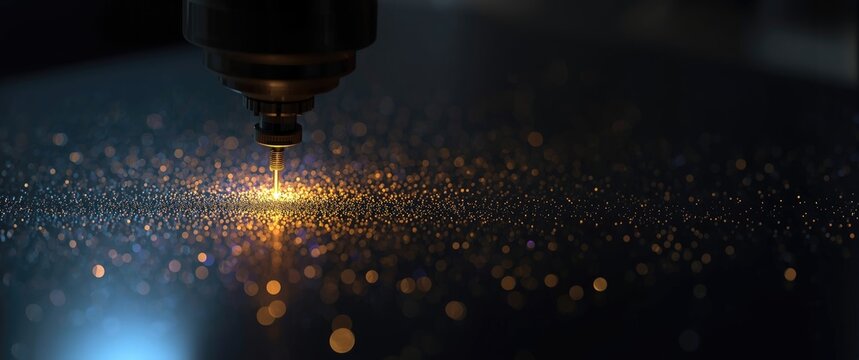 Laser sintering metal particles before printing application