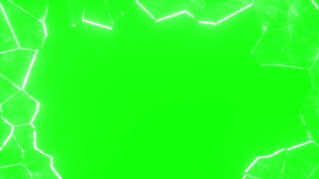 4K 60fps Realistic Glass Shattering and Breaking on Green Screen