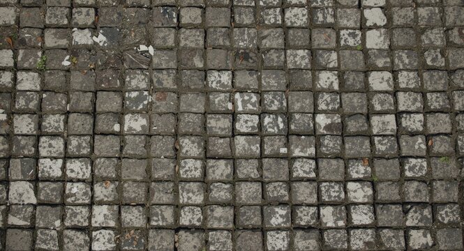Interlocking textured cobblestone footpath normal map illustration