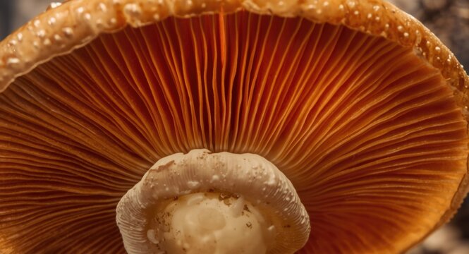 Close view of Caesars Mushroom highlighting unique fungal morphology