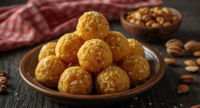 Muscle building laddu recipe with gond and mixed nuts