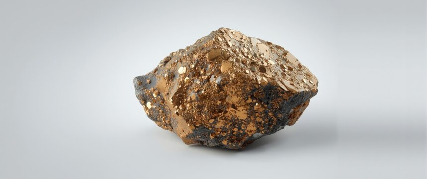 Mineral pentlandite nickel sulfide on white background emphasizing regional nickel ore mining competition
