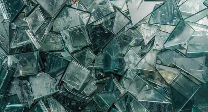 Mechanical slicing of glass panels into fragments for sustainable recycling