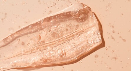 Fototapeta premium Purity focused skincare serum gel with visible bubbles celebrating World Skin Care Day