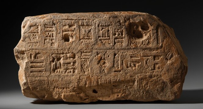 Rock Slab Containing Authentic Ancient Sumerian Cuneiform Marks