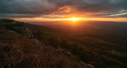 Obraz premium Marvelous early light revealing stunning natural panorama