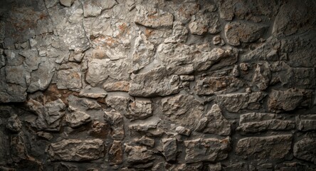 Obraz premium Natural textured stone wall with rough surface and studio light perfect as background