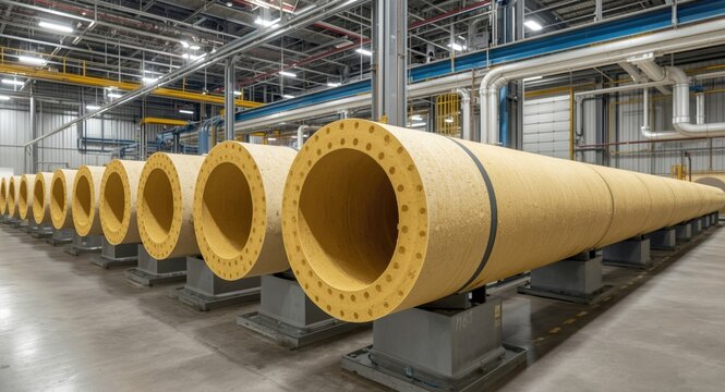 Mineral wool thermal sleeves for energy efficient air conditioning pipelines in industrial spaces