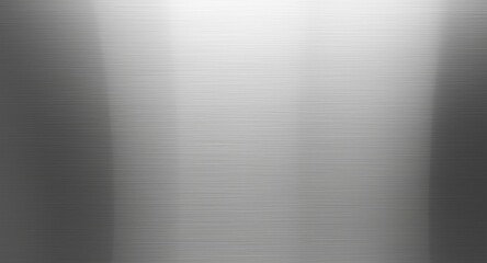 Fototapeta premium Reflective stainless steel surface with textured metallic grain and high key studio background