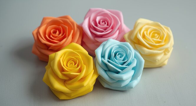 Air drying EVA rubber flower crafting with foam paste for customizable rose decorations