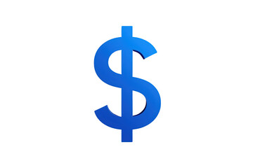 Obraz premium Blue 3d dollar sign representing financial growth, economy, and earnings. Concept of money, banking, and global trade