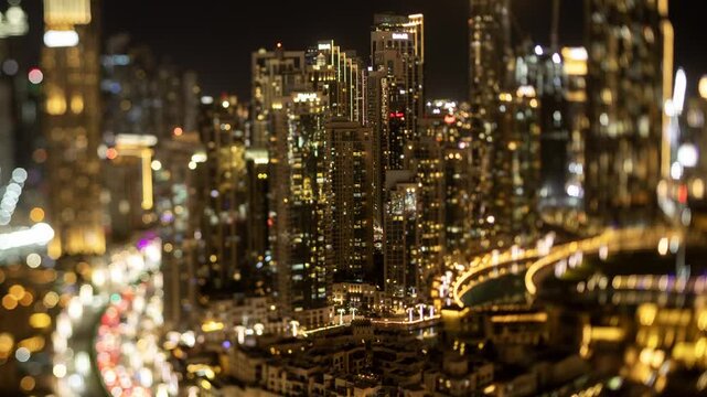 dubai skyline from a unique high vantage point