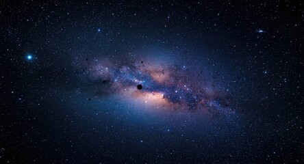Fototapeta premium Galactic stellar abundance illuminating vast cosmic space