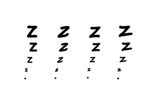Sleep Z Symbols Set Minimal Icon Collection