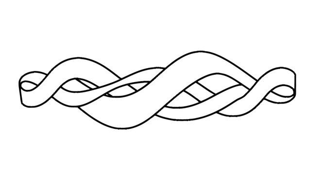 Abstract intertwined ribbon design illustration for decorative or symbolic purposes