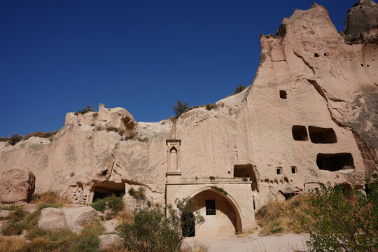 Rock Formations in Zelve Valley, Nevsehir, Turkiye